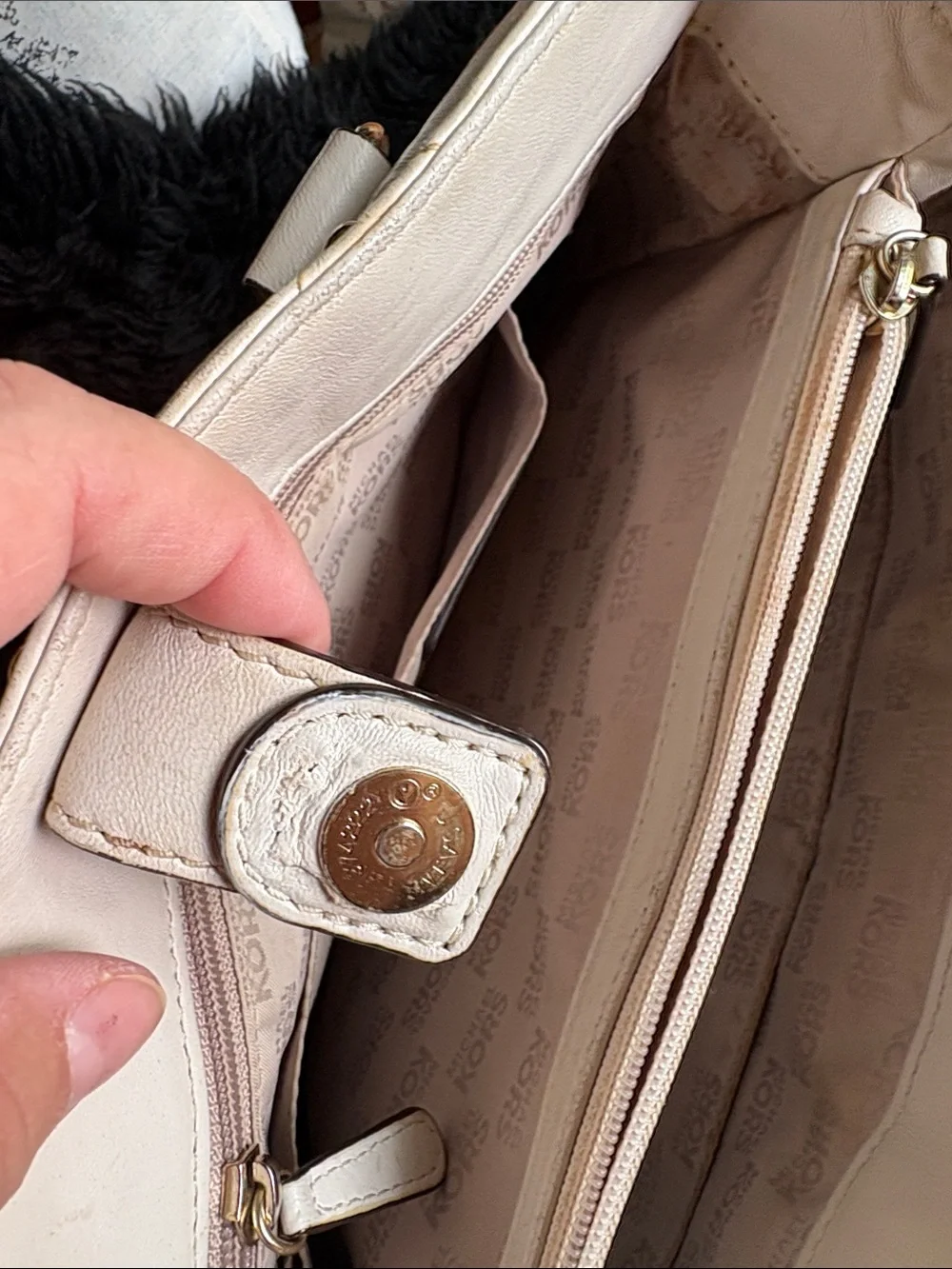 Michael Kors handles white gold